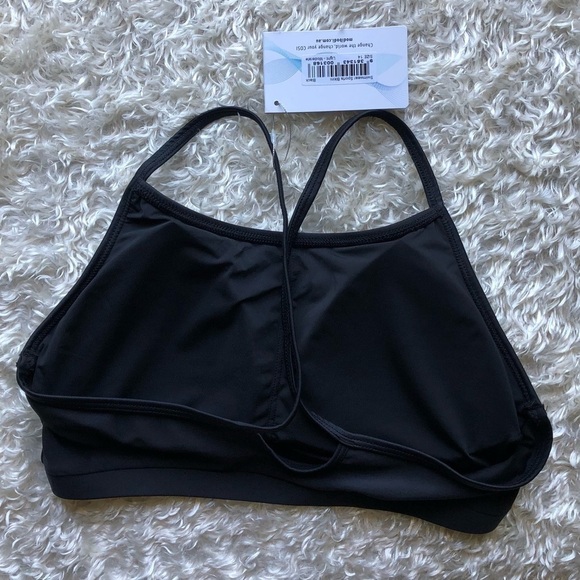 Modibodi Black High Neck Sports Swimsuit Top - Picture 3 of 5
